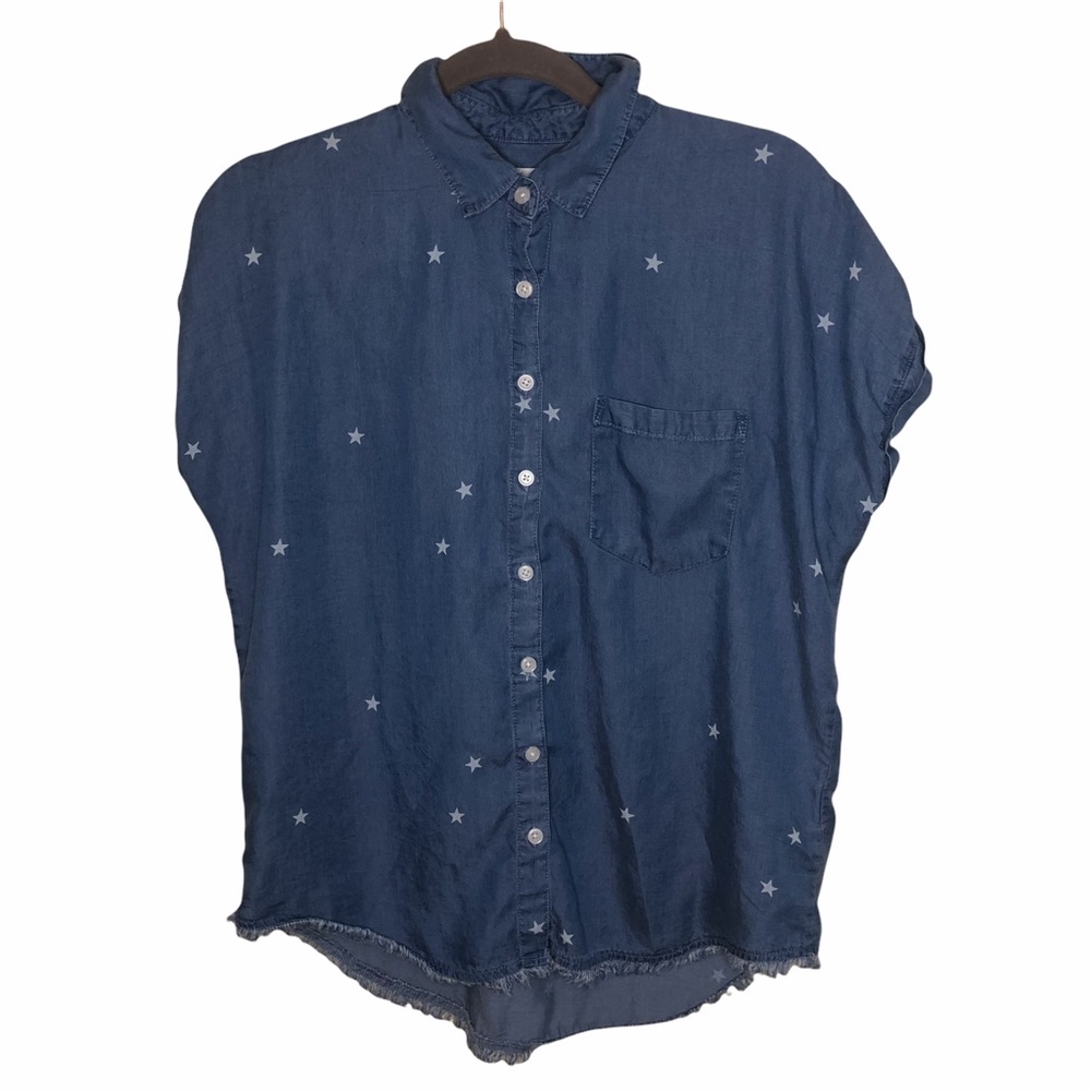 THREAD & SUPPLY Chambray w/ Stars Button Up Sz S